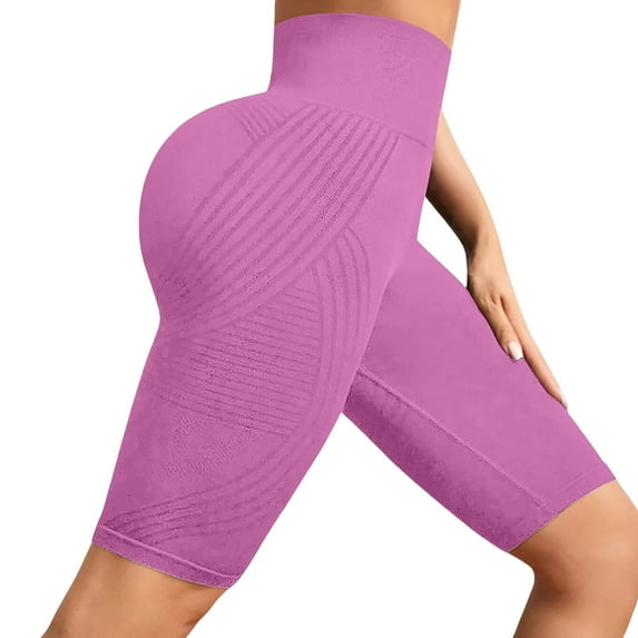 TRUBKH Butt Lifting Leggings for Women Biker Shorts Women Seamless Shorts Butt Lifting Shapewear Athletic Biker Shorts for Women Workout Shorts for Women Workout Pants Women Pink M