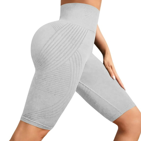 TRUBKH Butt Lifting Leggings for Women Biker Shorts Women Seamless Shorts Butt Lifting Shorts Womens Workout Clothes Workout Pants Women Athletic Shorts White L