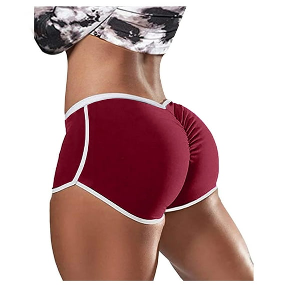 TRUBKH Butt Lifting Shorts Gym Shorts Women Exercise Shorts for Women Tummy Control Butt Lifting Shapewear Workout Pants Women Butt Lifting Pants Wine L