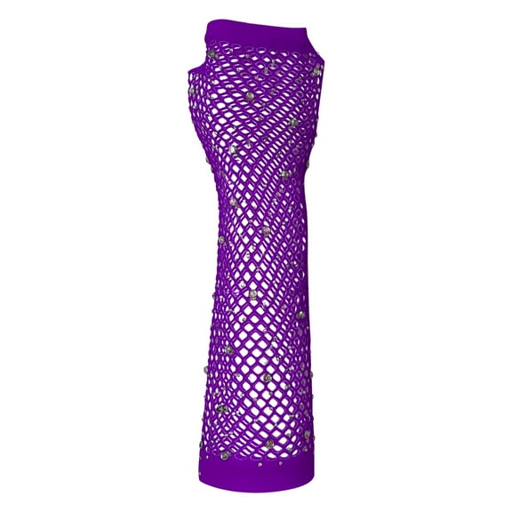 TRUBKH Compression Gloves Leather Gloves for Women Fishnet Gloves Lace Gloves Long Gloves Women's Novelty Gloves One Size Purple One Size