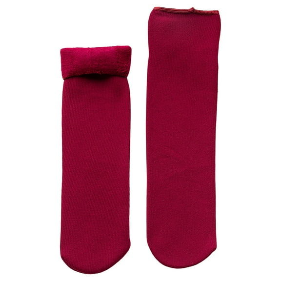 TRUBKH Compression Socks for Women Wide Calf Breathable Socks Woman Socks Plus Size Compression Socks Wide Calf Cycling Socks Wool Socks Knee High Stockings for Women Red One Size