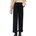 thumbnail image 1 of TRUBKH Corduroy Pants Women Cargo Pants Vintage Pants Cute Pants for Women Cargo Jeans Womens Pants Trendy Wool Pants for Women Black S, 1 of 3