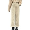 thumbnail image 1 of TRUBKH Corduroy Pants Women Cargo Pants Vintage Pants Womens Fall Pants Womens Pants Trendy Bellbottoms Pants for Women Cargo Pants Baggy Beige L, 1 of 3