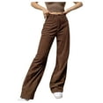 thumbnail image 1 of TRUBKH Corduroy Pants Women Straight Leg Pants Women Womens Cargo Pants with Pockets Cargo Sweatpants Womens Sweater Pants Barrel Pants Plus Size Cargo Pants Brown 3xl, 1 of 7