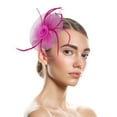 thumbnail image 1 of TRUBKH Fascinator Hats for Women Women's Fascinators Tea Hats for Women 2025 Fascinators Hats for Women Tea Party Hats for Women Tea Hats for Women Feather Headpiece Hot Pink One Size, 1 of 7