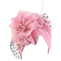TRUBKH Feather Headpiece Hats for Tea Party Tea Party Hat Fascinator for Women Tea Party Hats Fascinator Hat Fascinator Hats for Women Pink One Size