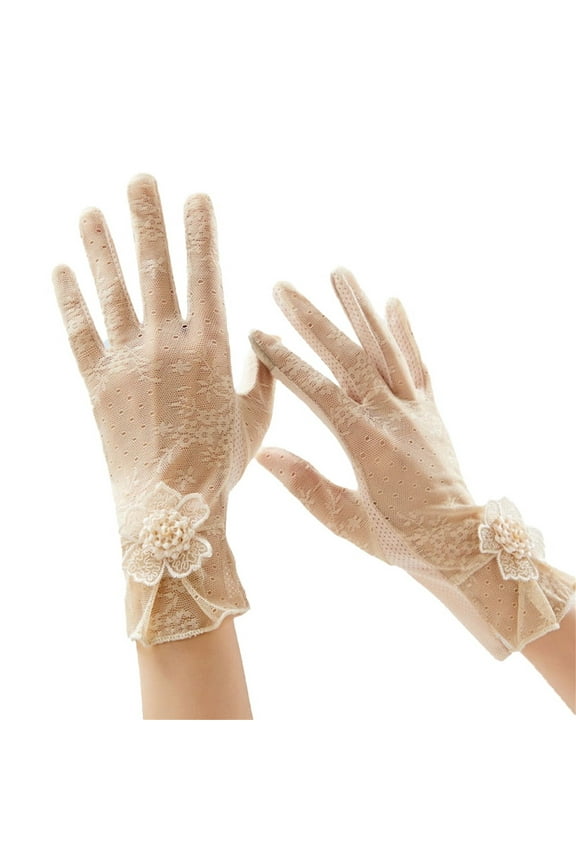 Fingerless Gloves Wedding Gloves Mesh Gloves Silk Gloves Opera Gloves Long Gloves Women Formal Satin Gloves Beige One Size