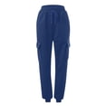 thumbnail image 1 of TRUBKH Fleece Pants Women High Waisted Pants for Women Jogging Pants for Women Stretchy Pants for Women's Cargo Pants Womens Pants Casual Athletic Leggings for Women Dark Blue 2xl, 1 of 3