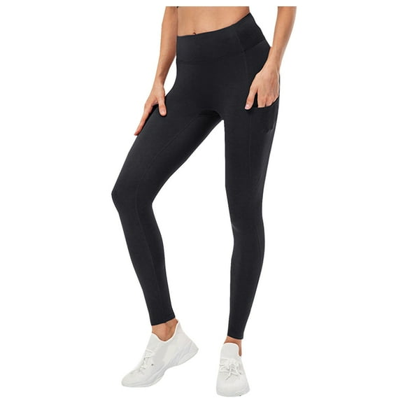 TRUBKH Fleece Tights for Women Thermal Tights Yoga Pants Stretch Pants for Women Athletic Pants for Women Running Leggings for Women Compression Pants Black 2xl