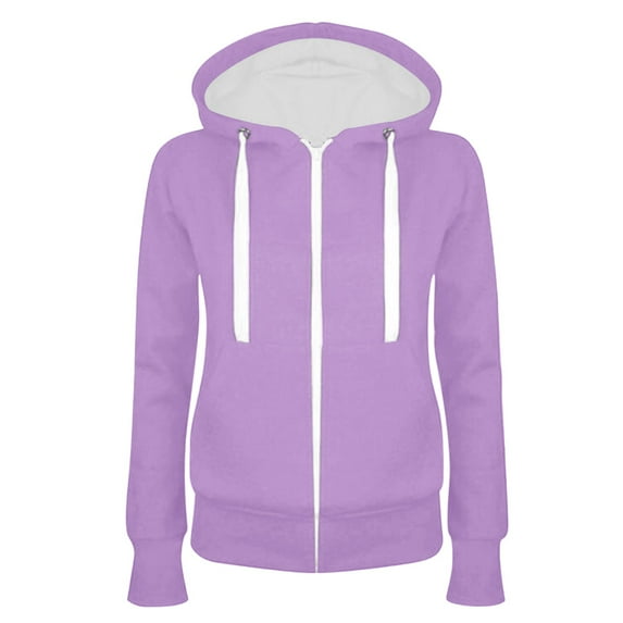 TRUBKH Full Zip Up Hoodie womens sweatshirt athletic jacket women zip up hoodie women hoodies for women Sky Blue XL