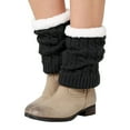 thumbnail image 1 of TRUBKH Fur Leg Warmers Leg Warmers Knee Socks Long Socks for Women Warm Socks for Women Knee High Socks for Women Leg Warmers 80s Women Black One Size, 1 of 5