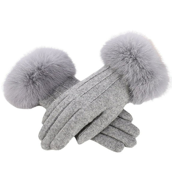 TRUBKH Gloves for Women Warm Gloves Women Finger Gloves Warm Gloves Fingerless Gloves for Women Fingerless Gloves Men Thermal Gloves Women Gray One Size