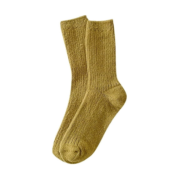 TRUBKH Gym Socks Men Mens Athletic Socks Gym Socks Wool Socks Woman Socks Socks for Women Crew Womens Socks No Show Yellow One Size