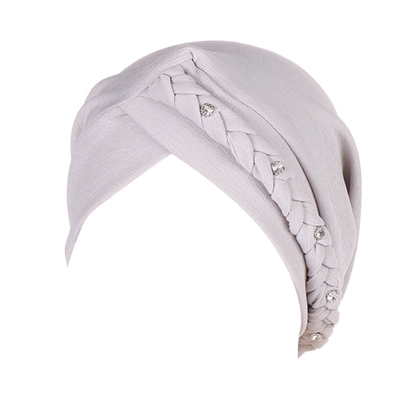 TRUBKH Hair Turban Headbands for Women Bandana Headbands for Women Silk Hair Wrap Sweat Band for Women Satin Headbands Boho Headbands for Women Gray One Size