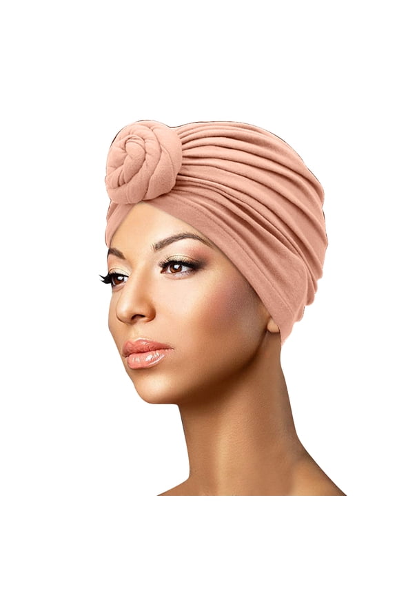Head Coverings for Women Towel Wrap Cotton Headbands for Women Silk Hair Wrap Silk Bonnet Hair Cap Turbans for Women Pink One Size