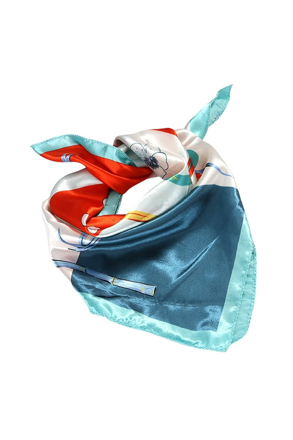 Head Scarf for Women Silk Head Scarf Fashion Accessories Neck Scarf for Women Silk Bandana Silk Bandanas for Women Pashmina Wraps for Women Blue 50X50