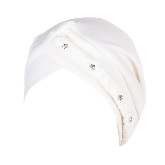 TRUBKH Head Scarf for Women Cotton Headbands for Women Head Band Headband Scarf Silk Hair Wrap Head Scarves Hair Band White One Size