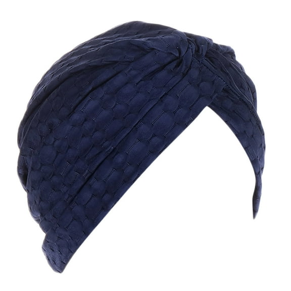 TRUBKH Head Wraps Cotton Headbands for Women Head Band Sweat Band for Women Caps for Women Boho Headbands Towel Wrap Navy One Size