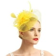 thumbnail image 1 of TRUBKH High Tea Hats for Women Women's Fascinators Feather Headpiece Fascinator for Women Hats for Tea Party Tea Party Fascinators for Women Tea Party Hats for Women Yellow One Size, 1 of 1