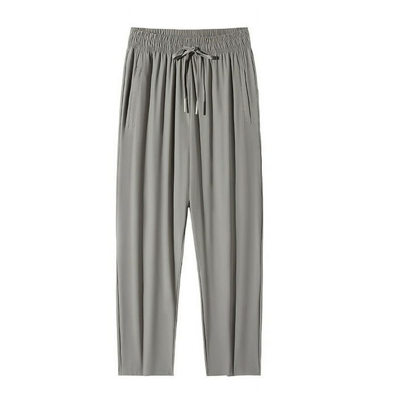 TRUBKH High Waisted Pants for Women Flowy Pants for Women Leggings for Women Women's Sweatpants Linen Pants Cotton Palazzo Pants for Women Jogging Pants for Women Gray M