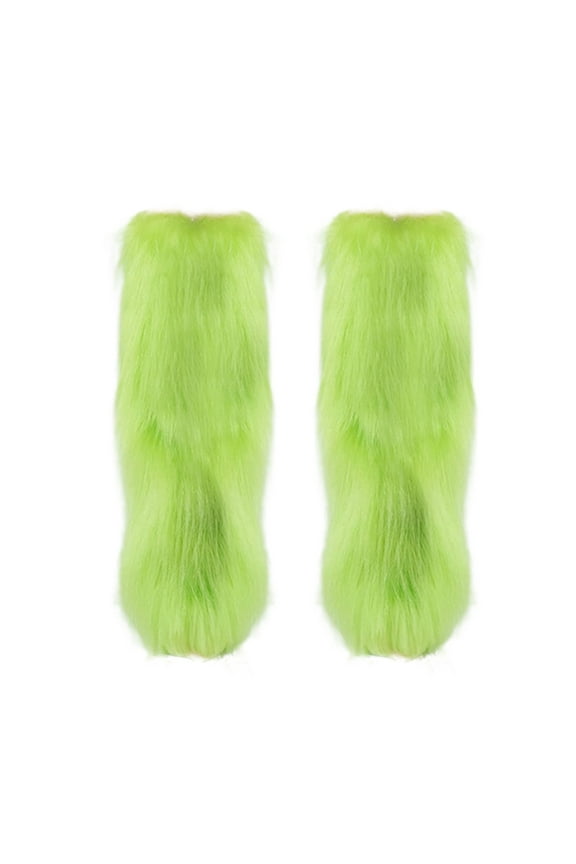 Knee High Stockings for Women Fur Leg Warmers Leg Warmers 80s Women Warm Socks for Women Knee High Socks for Women Knee Socks Long Socks for Women Green E