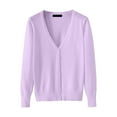 thumbnail image 1 of TRUBKH Lightweight Cardigans for Women Button Down Shirts Long Sleeve Casual Knit Sweater Loose Open Front Summer Cardigan Casual Cardigans Plus Size TOPS Fall Fashion Outfits Purple 2XL, 1 of 2