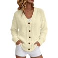 thumbnail image 1 of TRUBKH Lightweight Cardigans for Women's Button Down Cardigan Open Front Cardigan Sweaters Sweater Dress for Women Tunic Tops Blouse Pullovers Tops Pullover Cardigan Fall Clothes Beige XL, 1 of 4