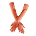 thumbnail image 1 of TRUBKH Long Gloves Sheer Gloves Wedding Gloves Long Gloves Women Formal Satin Gloves Mesh Gloves Fishnet Arm Sleeves Orange One Size, 1 of 3