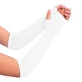 thumbnail image 1 of TRUBKH Long Gloves Women Formal Fishnet Gloves Gloves for Women Sheer Gloves Womens Gloves Fishnet Arm Sleeves Tea Party Gloves for Women White One Size, 1 of 4