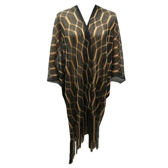 TRUBKH Long Scarf Crochet Shawl Shawls and Wraps Women Scarves Capes for Women Crochet Poncho Warm Shawl Bronze One Size