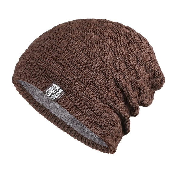 TRUBKH Mens Beanie Winter Hat Skull Cap for Locs Beanies Hats Men Winter Hats for Women Summer Beanie for Men Camo Beanie Coffee One Size