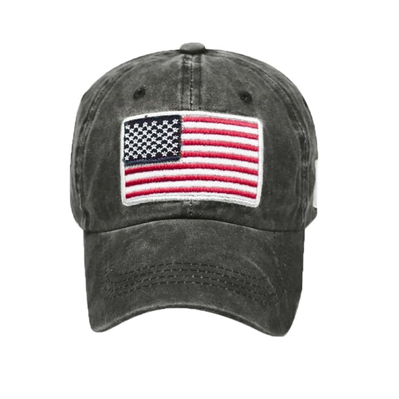 TRUBKH Patriotic Hat 4th of July Style Denim Hat Embroidered Baseball Cap Star & Stripes Pattern Cap Ladies Baseball Caps Athletic Baseball Cap Sun Hat Unisex Dad Hat Bucket Hat Black One Size