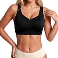 thumbnail image 1 of TRUBKH Posture Support Bra High Impact Sports Bra Vest Stretch Shapewear Bralettes for Women Bralettes for Women with Support Bralettes Workout Tops Wide strap bra Yoga Tops jelly bras Tanks Black S, 1 of 9
