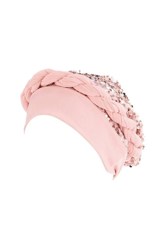 Satin Headbands Boho Headbands for Women Hair Turban Chemo Hats for Women Hair Band Wide Headband Hair Towels for Women Pink One Size