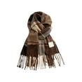 thumbnail image 1 of TRUBKH Scarf for Men Fall Scarves for Women Plaid Scarf Neck Scarf for Women Thick Scarf Cotton Scarf for Women Heated Scarf One Size Brown One Size, 1 of 4