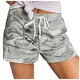 thumbnail image 1 of TRUBKH Shorts for Women Camo Shorts Women Beach Shorts for Women Biker Shorts Women with Pockets Womens Camo-shorts Drawstring Elastic Waist Pockets Casual Beach Pants Women Gym Shorts Gray S, 1 of 3