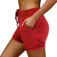 thumbnail image 1 of TRUBKH Shorts for Women Running Shorts Drawstring Elastic Waist Women Camo-shorts for Women Plus Size Workout Shorts Women Workout Shorts Vacation Outfits Board Shorts High Waisted Red L, 1 of 9