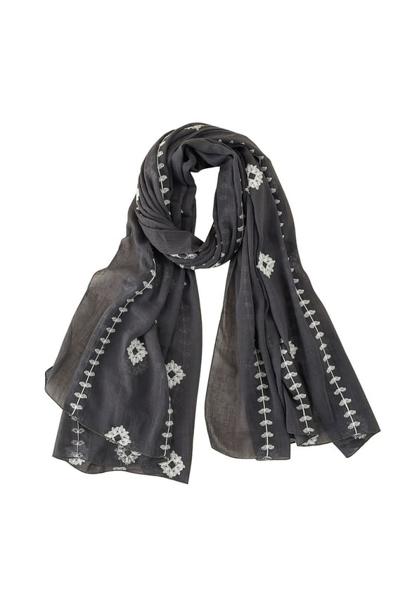 Silk Scarf Travel Scarf Scarves for Women Thin Scarf Fashion Scarves Womens Shawls and Wraps Dressy Silk Scarves One Size Dark Gray One Size