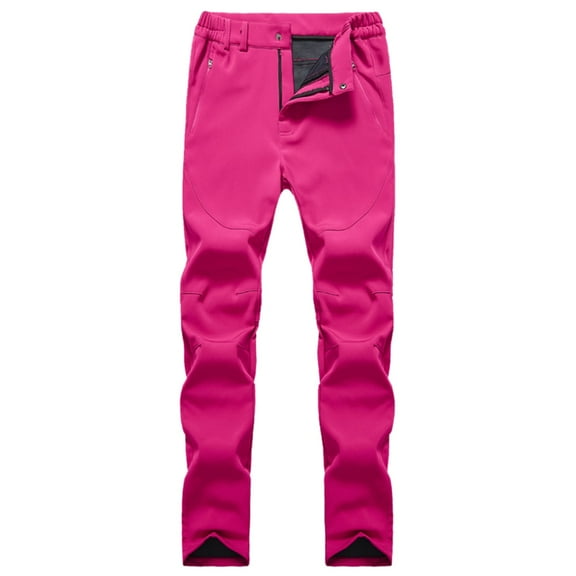 TRUBKH Snow Pants Ski Pants Warm Pants Hunting Pants Winter Cargo Pants Snow Pants Womens Fleece Pants Hot Pink 3xl