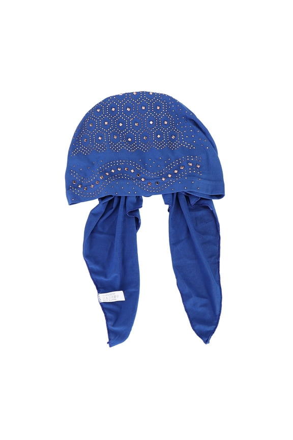 Sweat Headband Chemo Headwear for Women Women Headbands Towel Wrap Beanie Headwraps for Women Turban Headbands Blue One Size