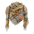thumbnail image 1 of TRUBKH Sweater Shawl Cape Shawl Wraps for Women Plaid Shawl Warm Shawl Wraps for Women Shawls for Women Formal Shawl for Evening Dresses a Yellow A, 1 of 3
