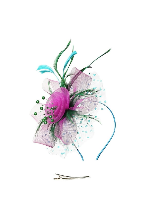 Tea Hats for Women 2025 Tea Party Fascinators for Women Feather Headpiece Tea Party Hats Tea Party Hat High Tea Hats for Women Hats for Tea Party Hot Pink One Size