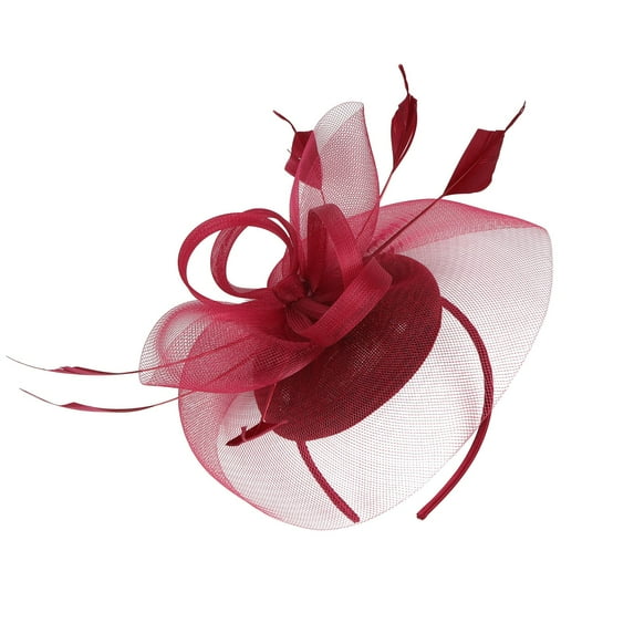 TRUBKH Tea Party Fascinators for Women Tea Hats for Women Women's Fascinators Fascinator Hat Tea Party Hats Tea Hats Fascinator Hats for Women Red 2 One Size