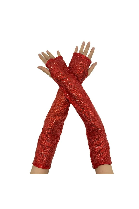 Tea Party Gloves Sheer Gloves Gloves for Women Opera Gloves Mesh Gloves Wedding Gloves Long Gloves Red One Size