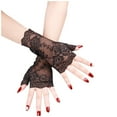 thumbnail image 1 of TRUBKH Tea Party Gloves for Women Long Gloves Women Formal Fishnet Gloves Wedding Gloves Tea Gloves for Women Mesh Gloves Tea Party Gloves Black One Size, 1 of 9