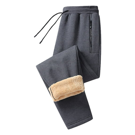 TRUBKH Thermal Pants Women Womens Joggers with Pockets Winter Pants Womens Wide Leg Pants Corduroy Pants Women Thick Yoga Pants Fluffy Tights Gray 4xl