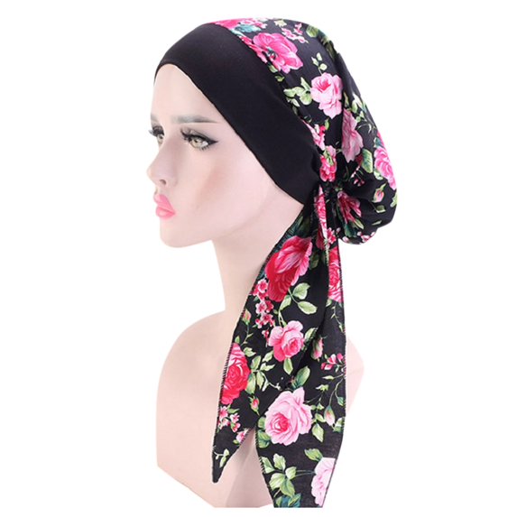 TRUBKH Turbans for Women Cap Headband Hair Loss Hat Bandana Head Wrap Cancer Chemo Head Scarf Head Cover Chemo Beanie Hat Square Scarf Hair Wrap for Sleep Bandanas for Women Hijab Cap Pink One Size