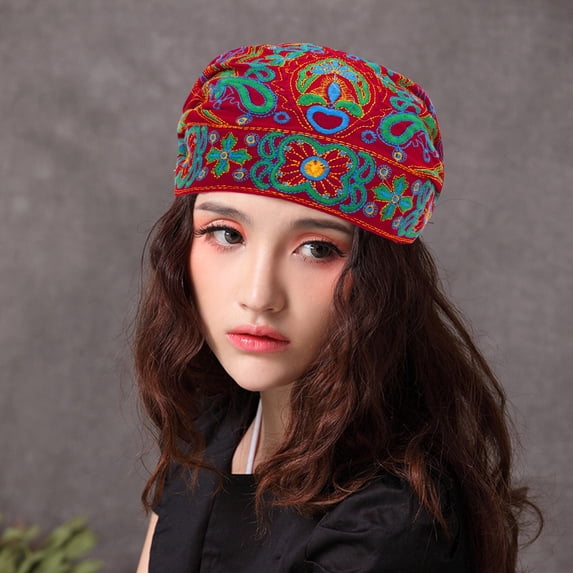 TRUBKH Turbans for Women Head Wrap Cancer Chemo Head Scarf Bandanas for Women Bandana Head Wrap Hijab Cap Chemo Beanie Hat Bandana Scarf Cap Headband Pirate Hat Square Scarf Hair Scarf Red One Size