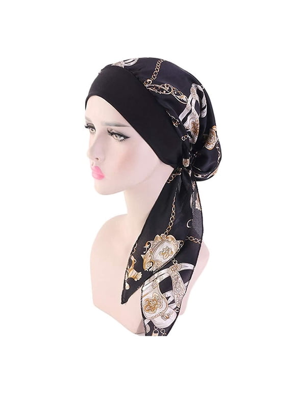 Turbans for Women Pirate Hat head bandana lace bandana Sweat Wicking satin scarf silk head scarf square scarf for Men and Women head wrap bandanas for women tie headband Multicolor One Size