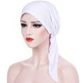 thumbnail image 1 of TRUBKH Turbans for Women head bandana Bandana Head Wrap cap headband for Men and Women silk head scarf sweat rag lace bandana sweat band head cover tie headband hair wrap head wrap White One Size, 1 of 1